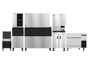 Hoshizaki KM Edge ice machine in a commercial kitchen