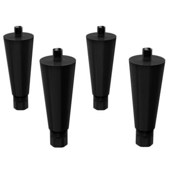 Hoshizaki LP-6 6" Black Legs for Ice Maker / Water Dispensers - 4/Set